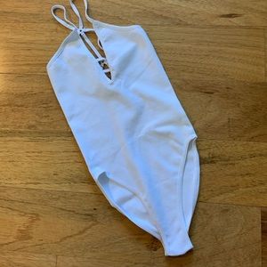 NEW Free People dance all day bodysuit in white